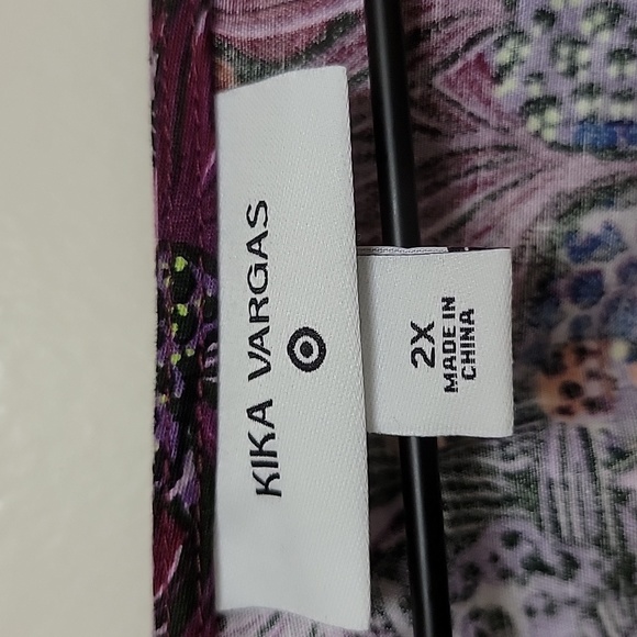 📌FINAL SALE |NWOT | Kika Vargas x T Purple Coral Reef Wrap Peplum Blouse - Picture 8 of 11